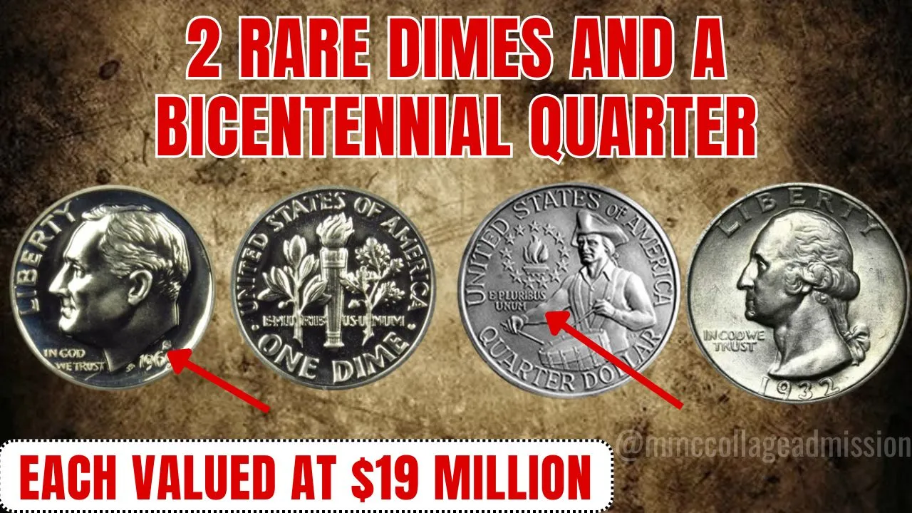 2 Rare Dimes and a Bicentennial Quarter